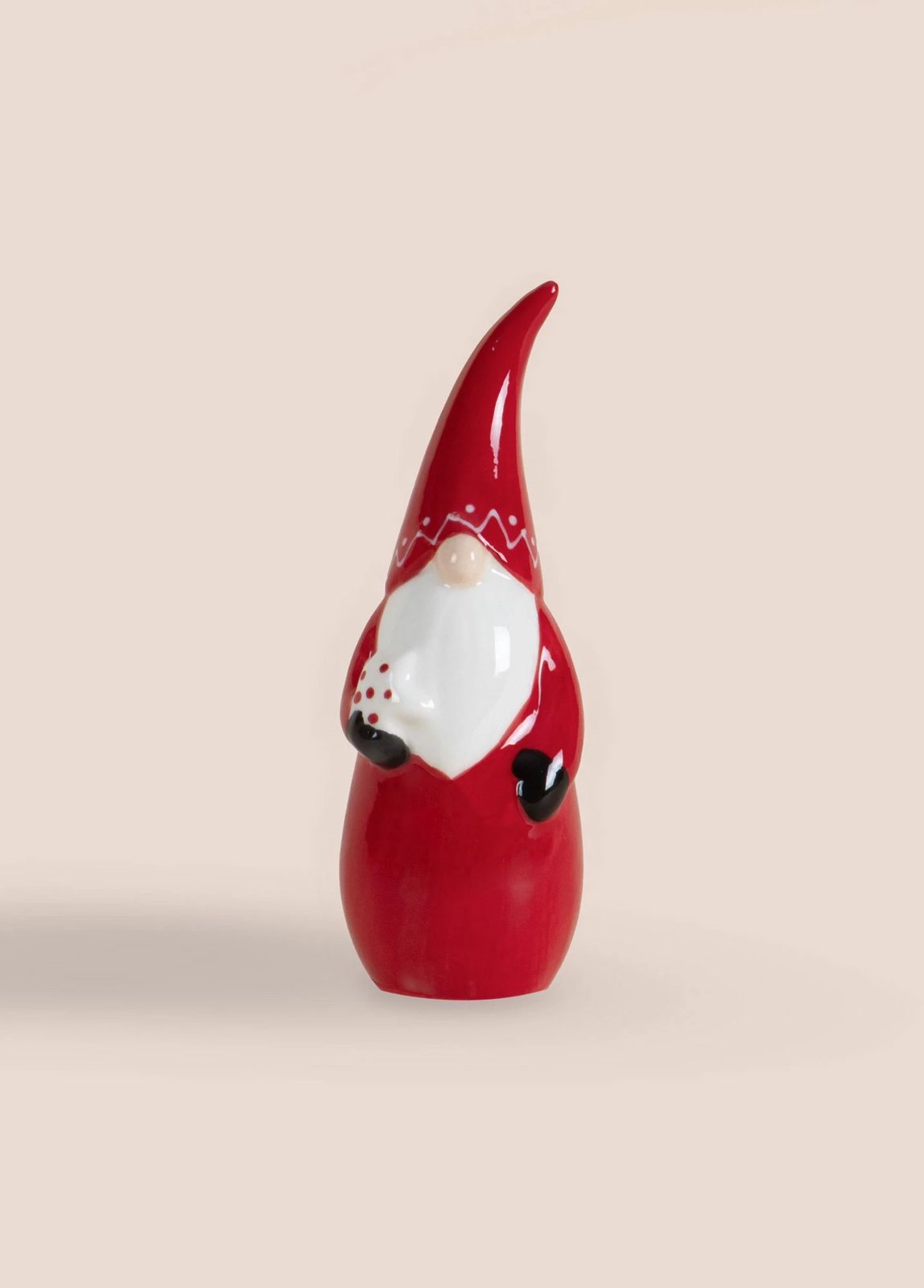 Objekt dekorativ Evila Originals, SUS0122, qeramikë, ngjyrë e kuqe dhe e bardhë, 5x5x15cm