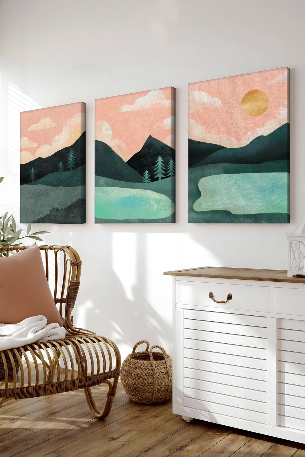 Pikturë dekorative në kanavacë (3 copë), Wallity, 3Cnvs5, 40x60cm