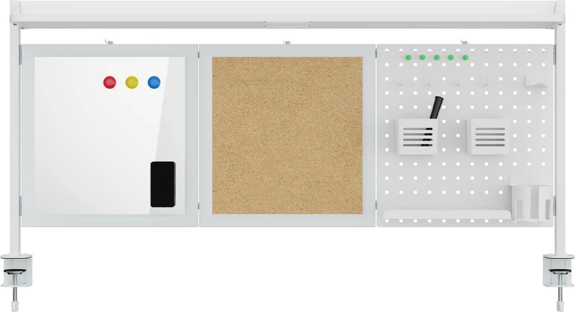 Ndarës tavoline Ergo Office ER-300W, i bardhë, me aksesorë organizues