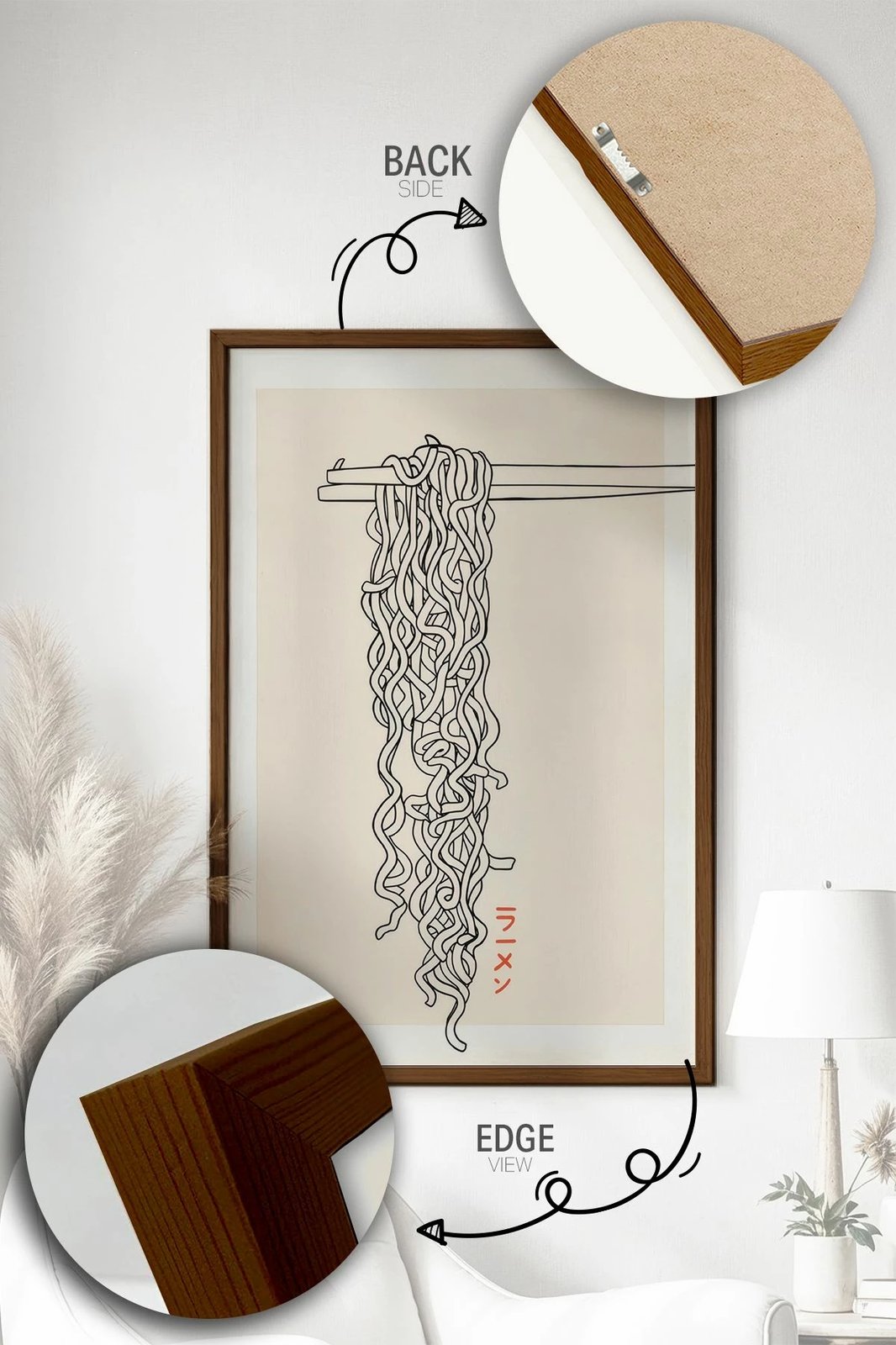 Pikturë dekorative me kornizë, Wallity, Lmnmdlkahve22