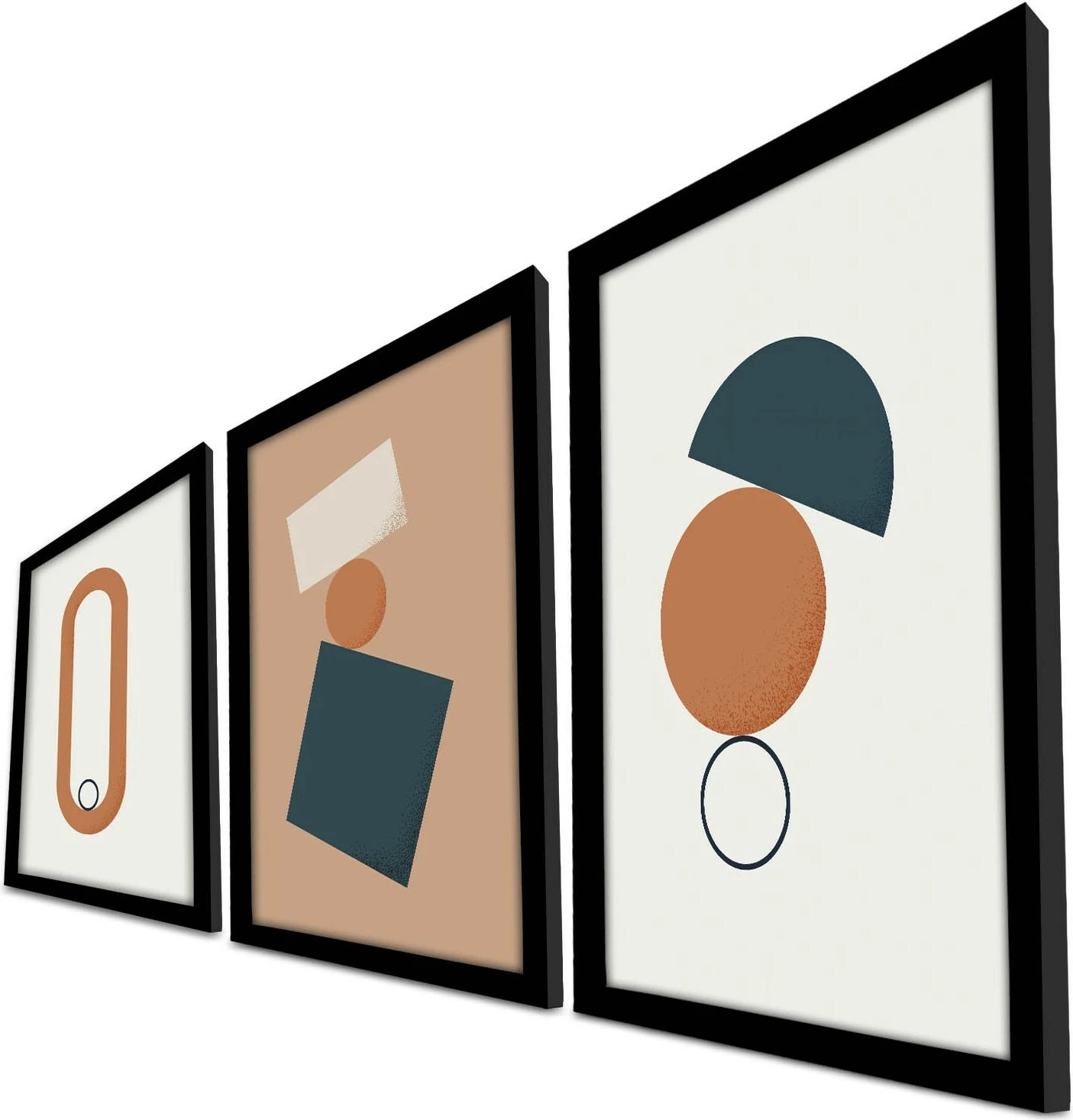 Pikturë dekorative me kornizë MDF (3 copë), Wallity, 3P3853NISCT-002