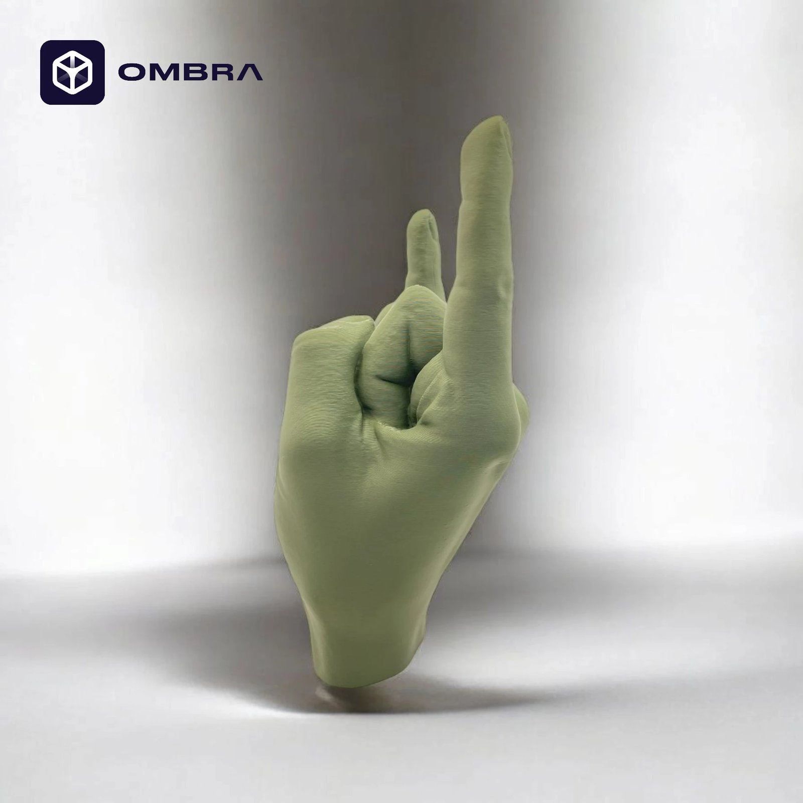 Dekor shenje në stilin "Rock n Roll Hand", e gjelbërt