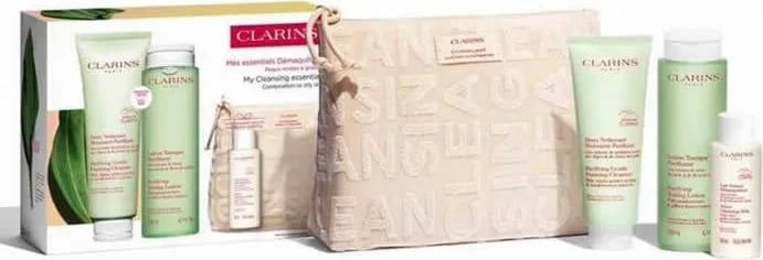 Set pastrues fytyre unisex Clarins Purifying Gentle Foaming Cleanser 3 copë, 125ml