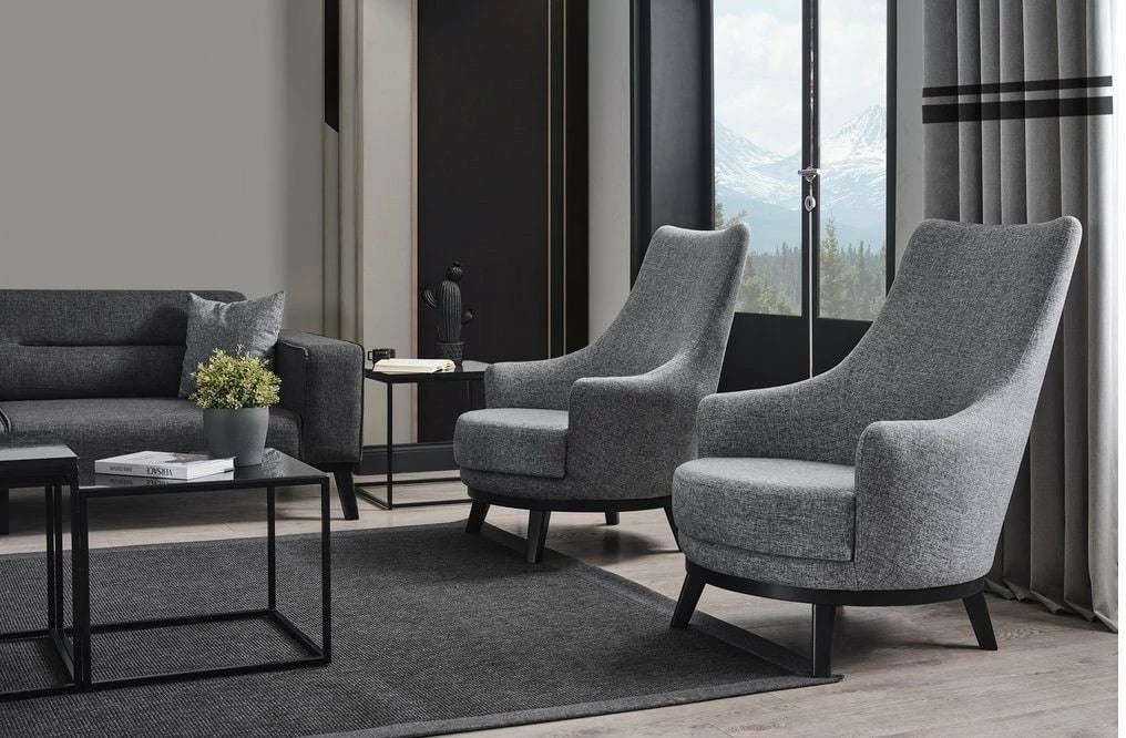 Karrige wing Atelier del Sofa, Bali, ngjyrë gri e çelët Karrige wing Atelier del Sofa, Bali, ngjyrë gri e çelët