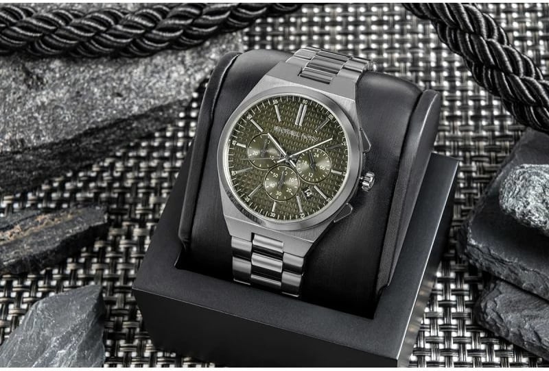 Orë dore për meshkuj Michael Kors, gri