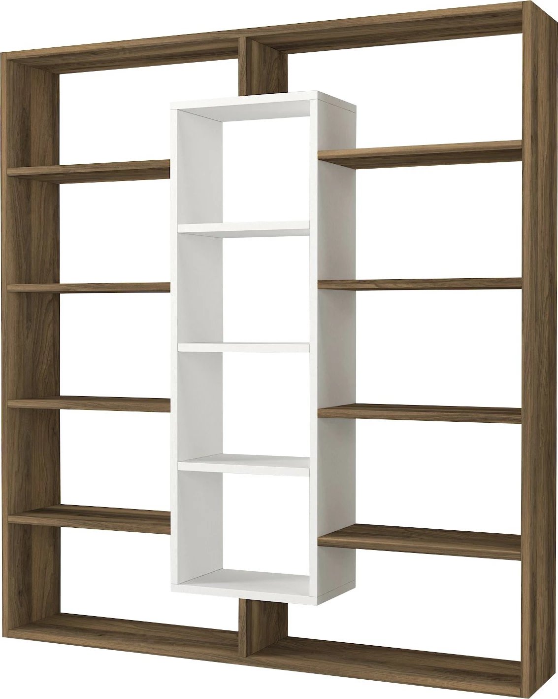 Raft librash Hanah Home, Ample, ngjyrë arre dhe e bardhë