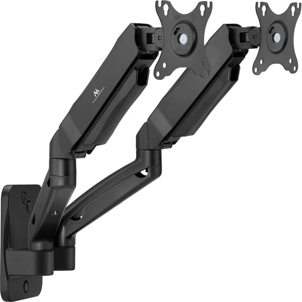 Mbajtës muri për dy monitorë Maclean MC-988, 17-32 inç, 9kg, i zi