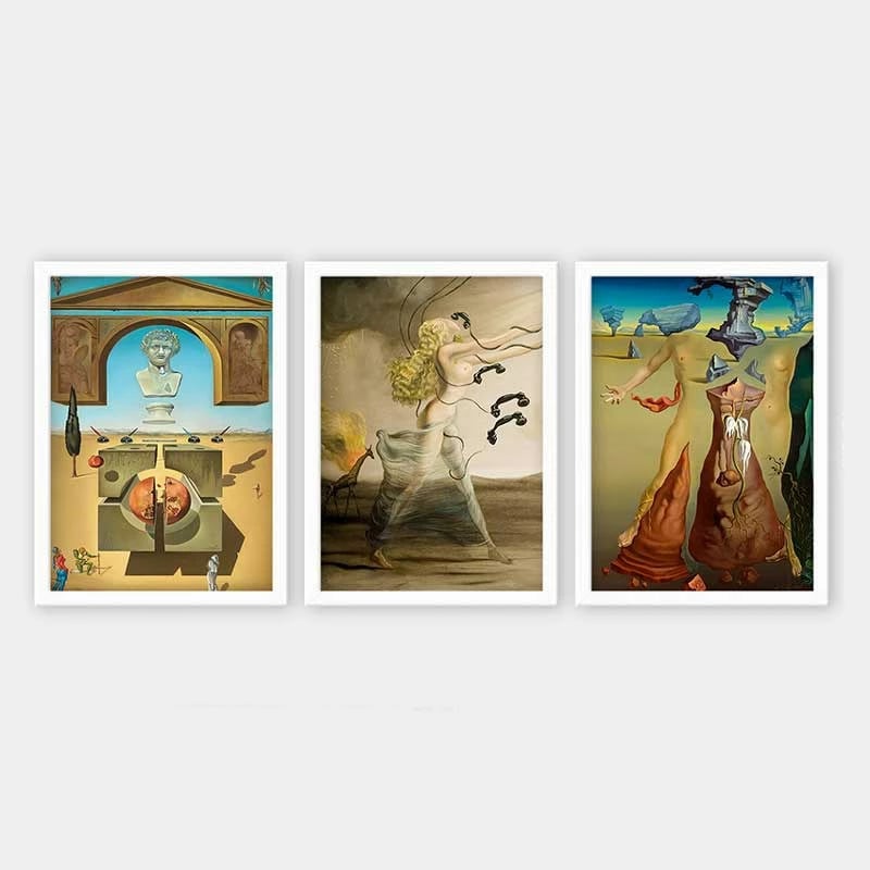 Pikturë dekorative me kornizë (3 copë), Wallity, 3BC_UN1385243_3545