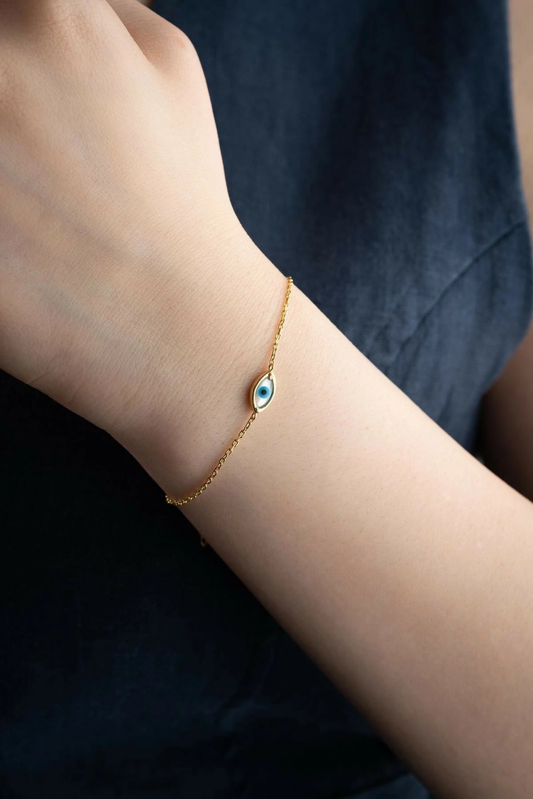 Byzylyk argjendi Jumeon, ngjyrë ari, gur zirkoni blu, NRZ999434