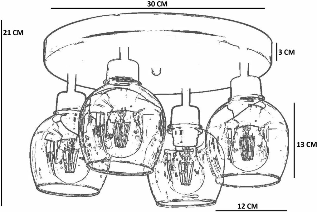 Llambadar Opviq, ngjyrë mjaltë dhe ari, 9018-4
