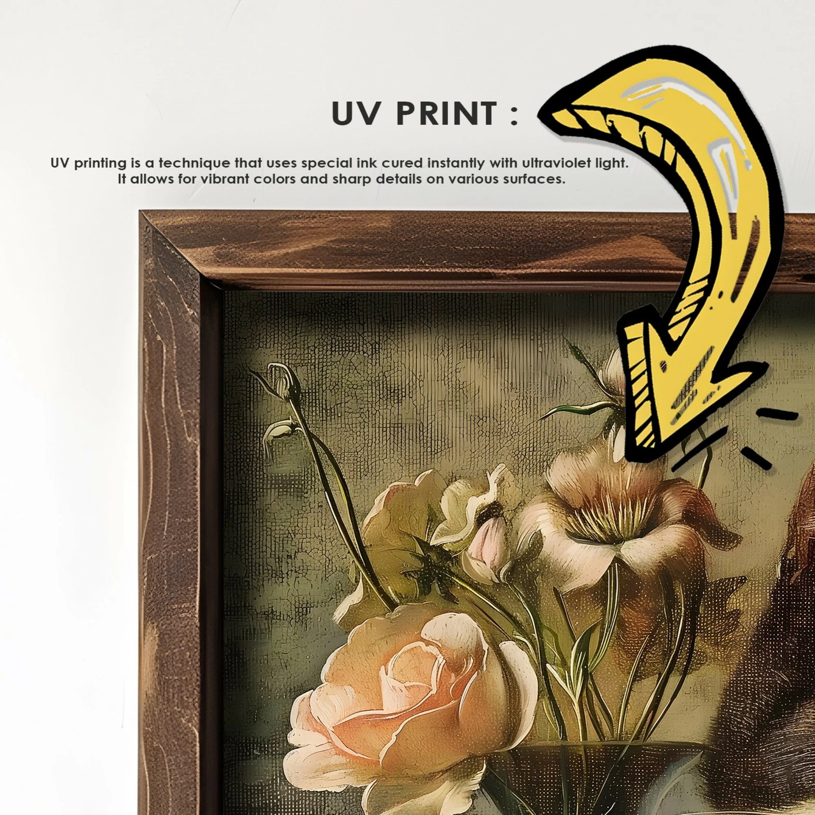 Pikturë dekorative me kornizë MDF, Wallity, GE064-L