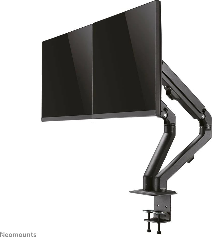 Kasë monitori Neomounts FPMA-D650DBLACK, për 2 ekrane, 17-27 inç, rregullim lartësie, ngjyrë e zezë