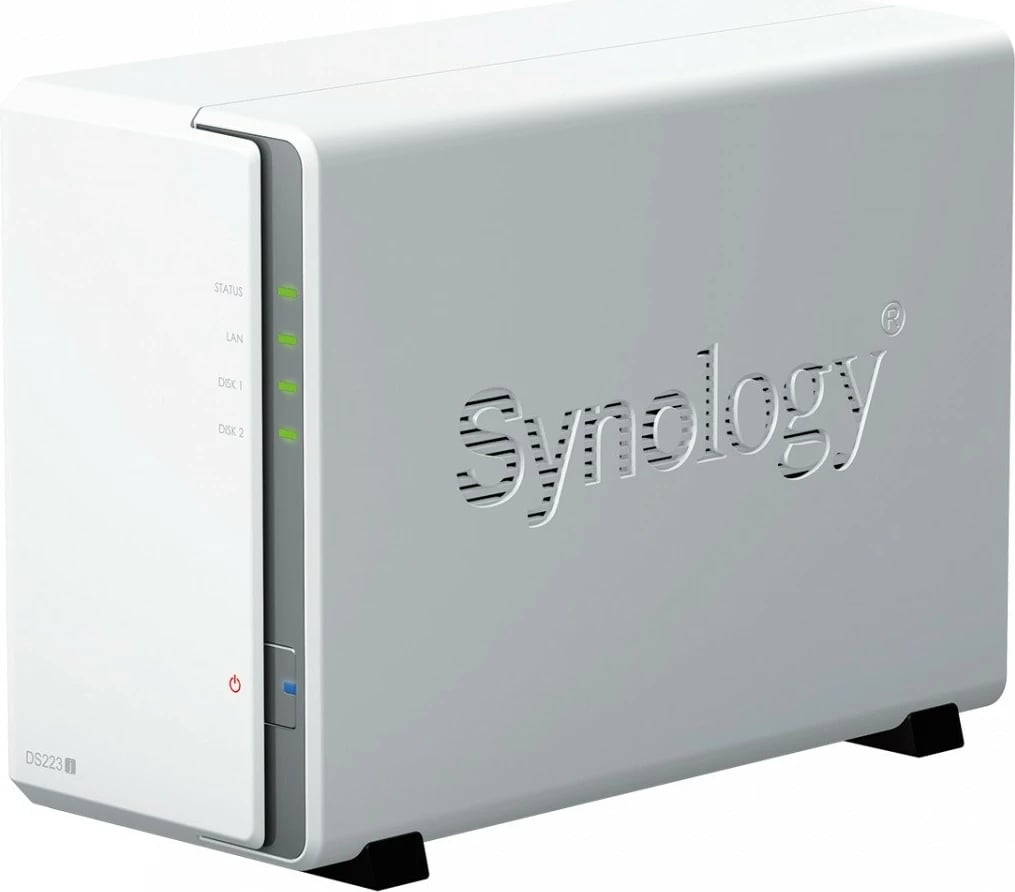 Kasë rrjeti Synology DS223J, 2x HDD, 1 GB RAM, Bardhë