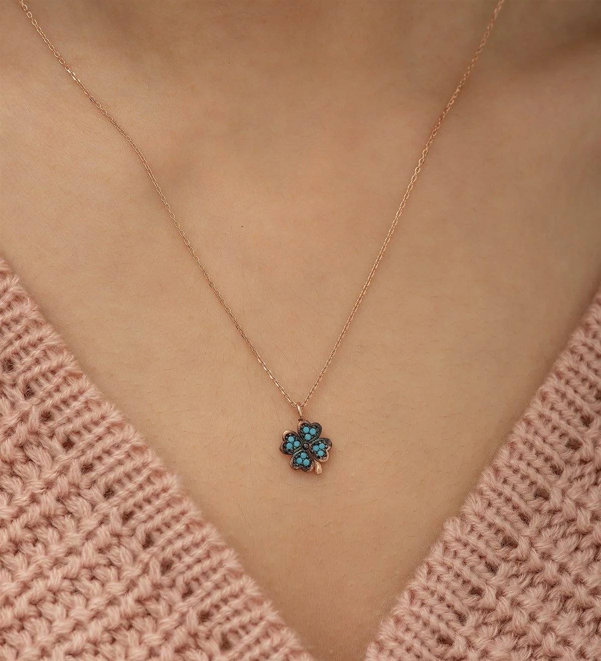 Qafore argjendi Jumeon, NRZ1094, gur tyrkuaz, ngjyrë rozë e artë, e zezë, blu