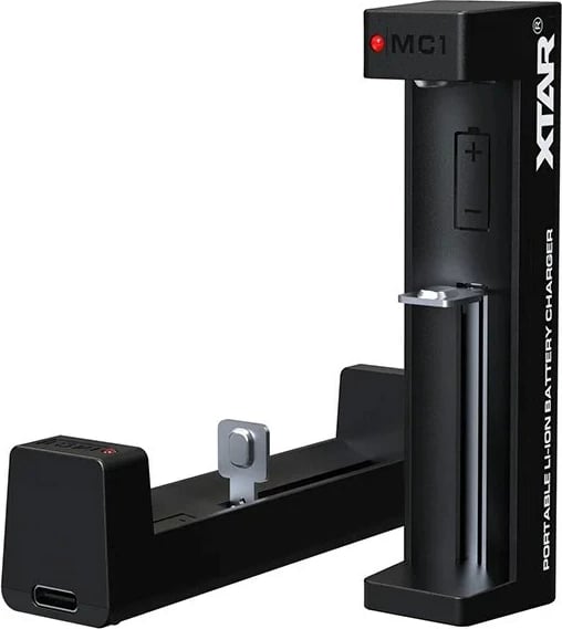 Karikues baterie XTAR MC1C, 1 slot, Li-Ion, USB-C, Zi