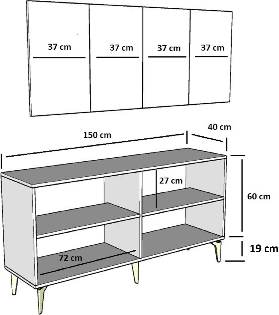 Konsol Nora, e bardhë, argjend