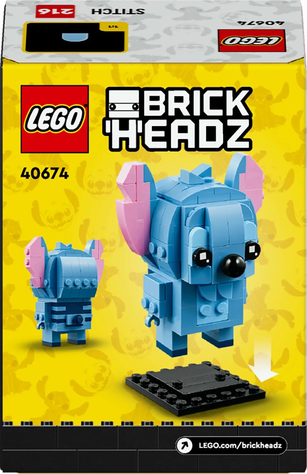 Set ndërtimi LEGO BrickHeadz 40674 Stitch, 152 pjesë, multikolor