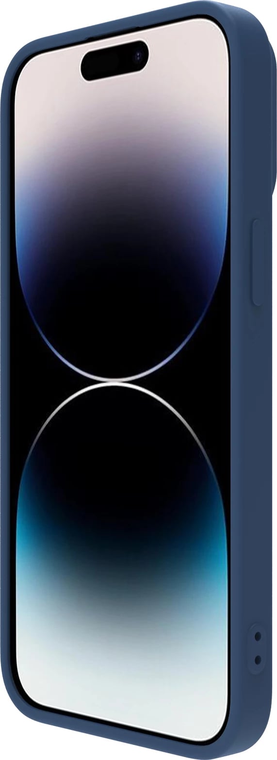 Mbështjellës Nillkin CamShield Silky Silicone për iPhone 14 Pro, me mbrojtëse kamere, Blu