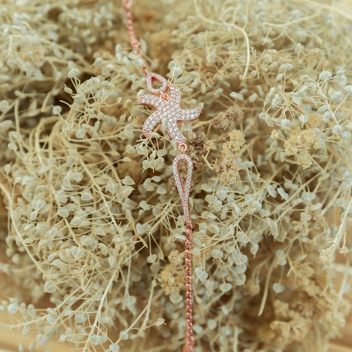 Byzylyk argjendi Jumeon, NRZ99101, ngjyrë rozë e artë, me zirkon