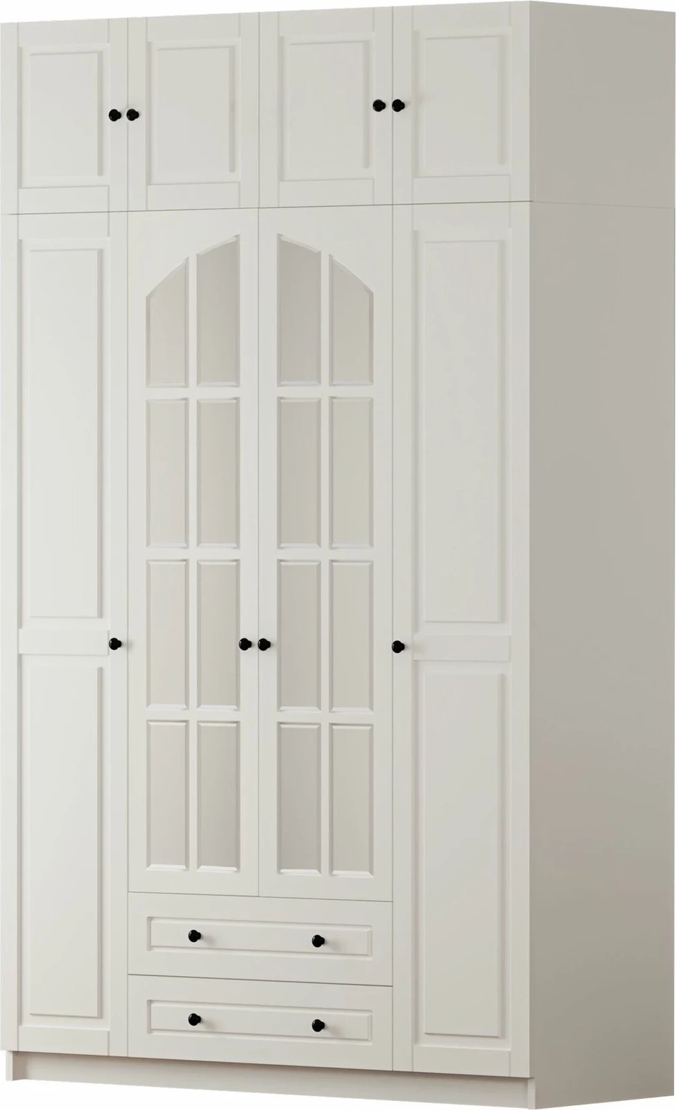 Dollap rrobash Skye Decor, ngjyrë e bardhë mat, RB-185-12