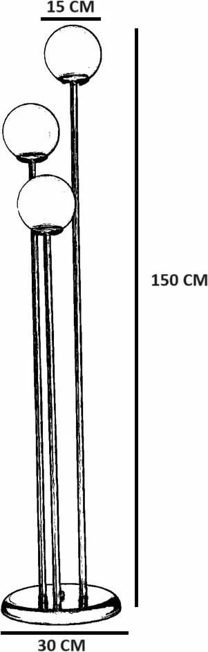 Llambë dyshemeje Opviq, 8919-4, ngjyrë e bardhë dhe mente