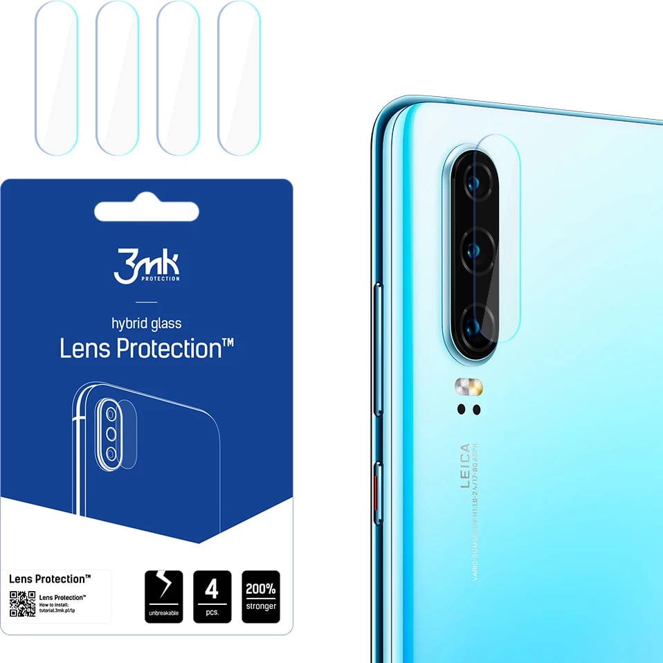 Mbështjellës xhami për kamerë Huawei P30 3mk Lens Protection, 4 copë