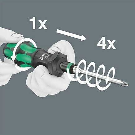 Drejtuse Turbo Wera 826 T Kraftform, 1/4 inch, 146mm