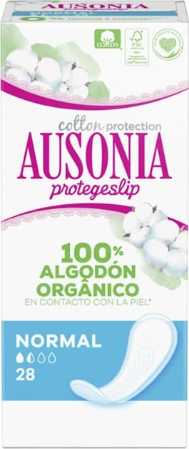 Mbrojtëse ditore Ausonia Protegeslip Organic, 28 copë