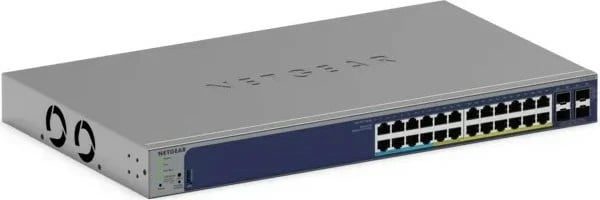 Switch NETGEAR 28-portë 1G Smart PoE, gri