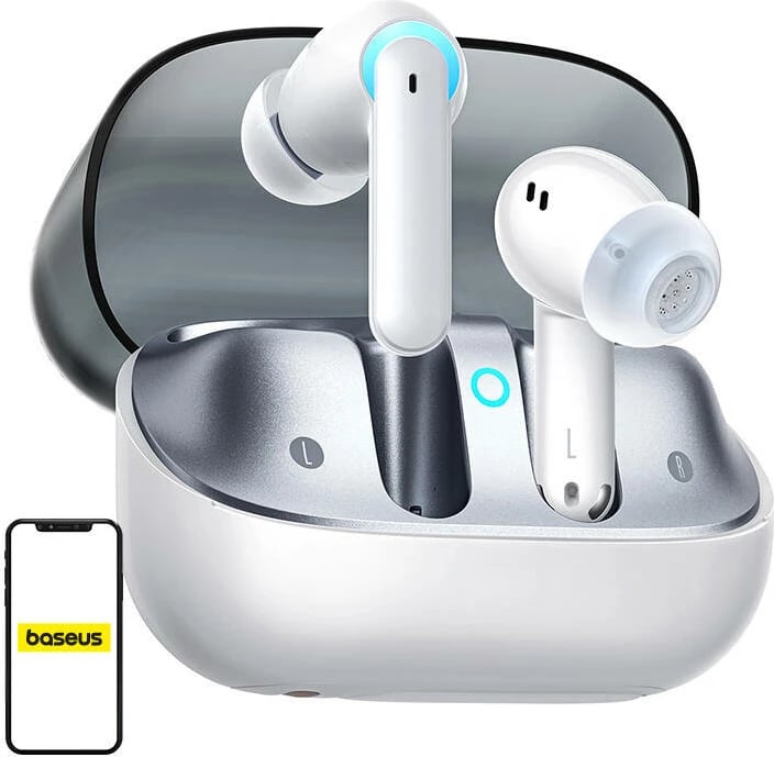 Kufje TWS Baseus AeQur G10, Bluetooth 5.3, 25 orë, Bardhë