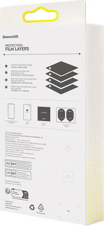 Mbështjellës xhami i temperuar Baseus për Redmi K60/K60 Pro, transparent