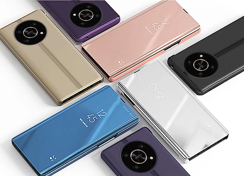 Mbështjellës Hurtel Clear View Case për Honor X9/X9 5G/X30/Magic4 Lite, i zi, flip cover