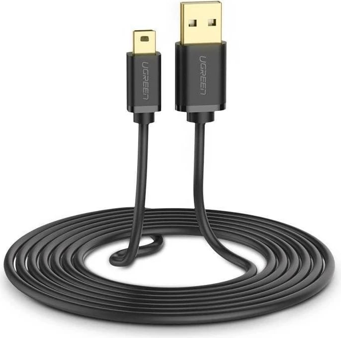 Kabllo USB UGREEN US132, mini-USB, 3m, e zezë