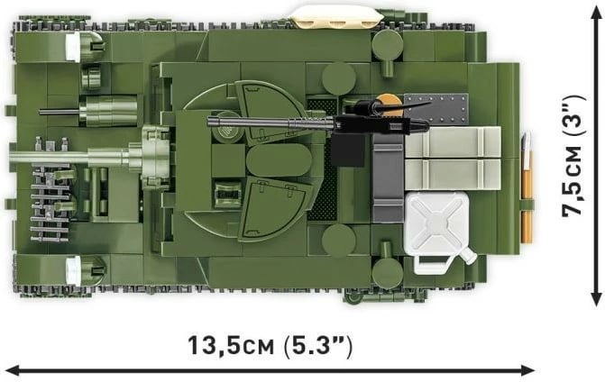 Set blloqesh Cobi Klocki M3 Stuart, 511 pjesë, me 2 figurina, Jeshile