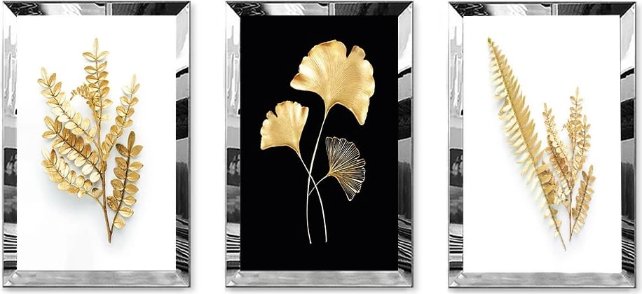 Pikturë dekorative MDF-Plexiglass (3 copë), Wallity, Huhu402, 40x60