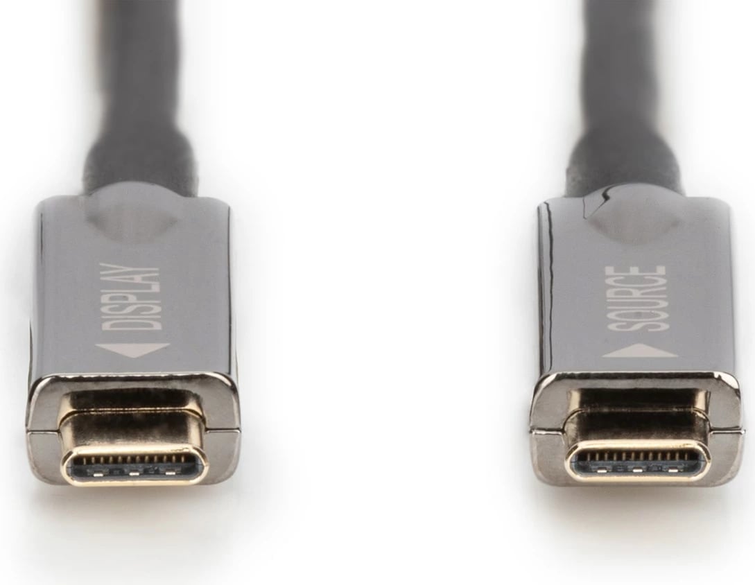 Kabllo USB C DIGITUS 7955970, 15m, 4K, e zezë
