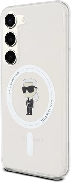 Mbështjellës Karl Lagerfeld IML Ikonik MagSafe për Samsung Galaxy S23, Transparent
