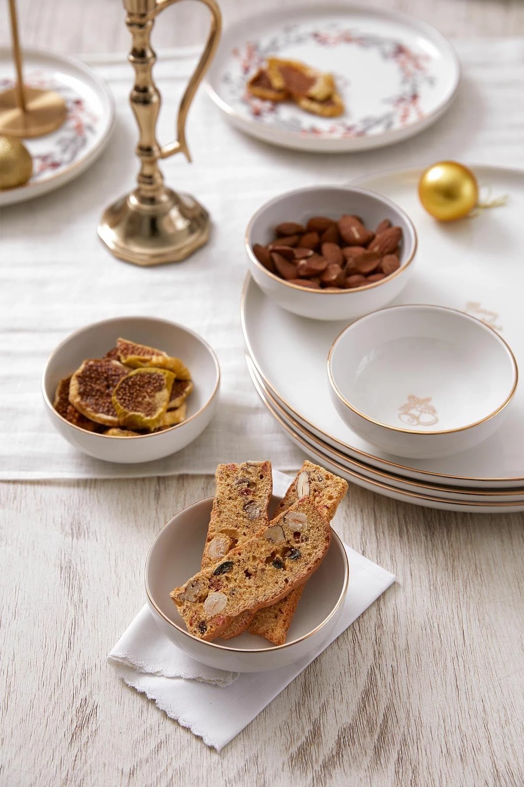 Set 4 pjata të thella Hermia, e bardhë me të artë, BNMUL10KSS44012686