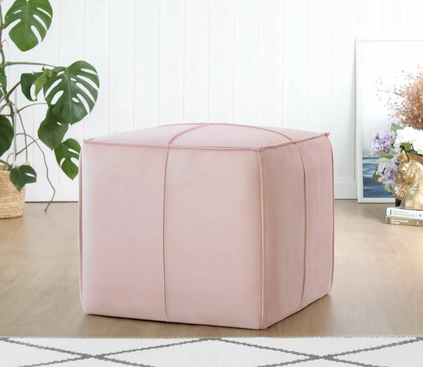 Puf i butë, pambuk 100%, ngjyrë pluhuri, Atelier del Sofa