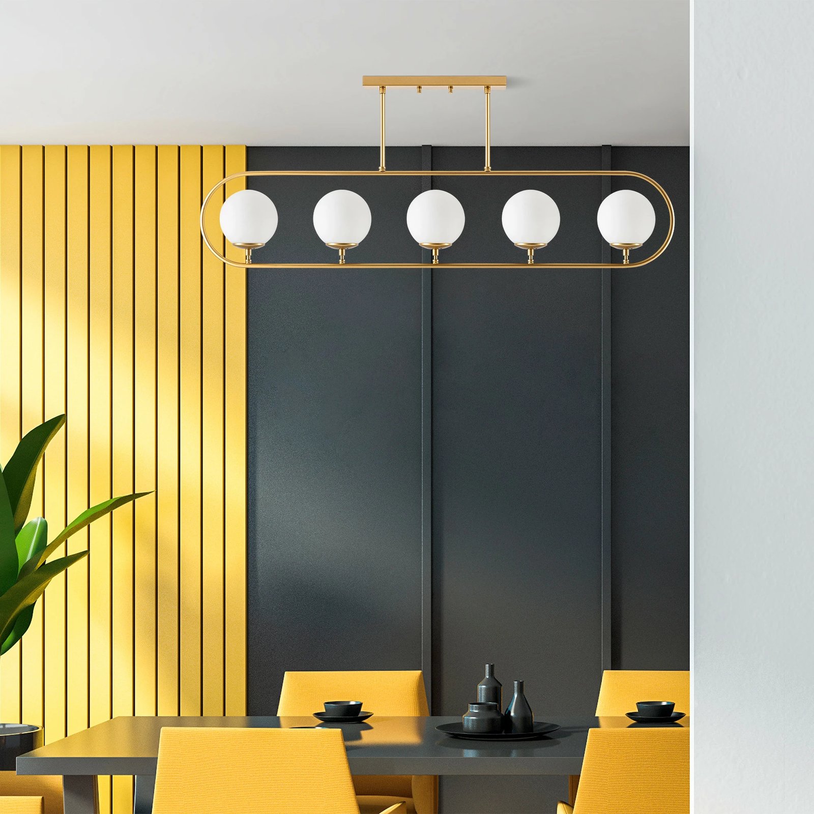 Llambë tavani Opviq Jewel, ngjyrë ari shkëlqyeshëm, 122x15cm