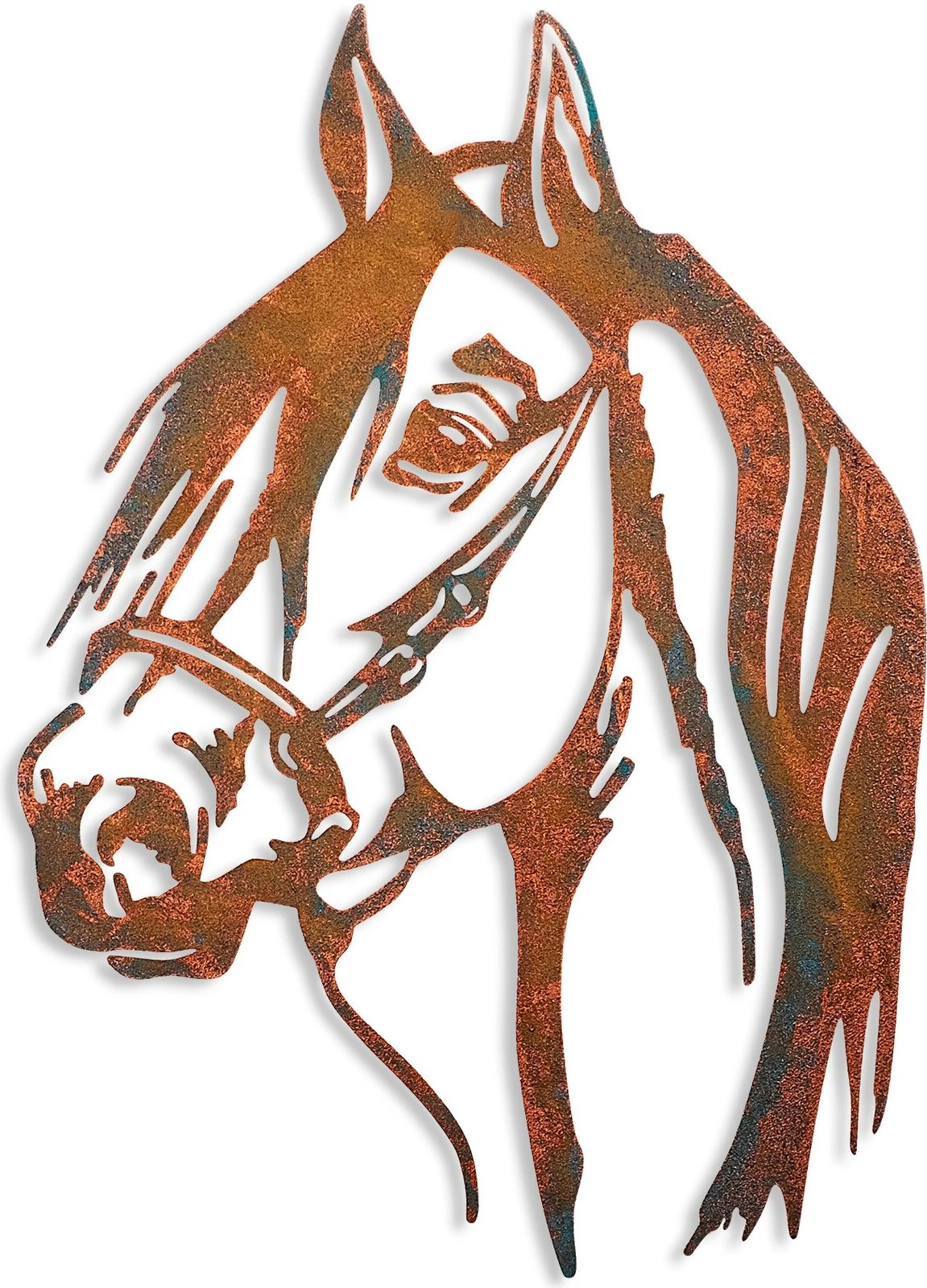 Aksesor dekorativ metalik për mur, Wallity, kuaj, shumëngjyrësh