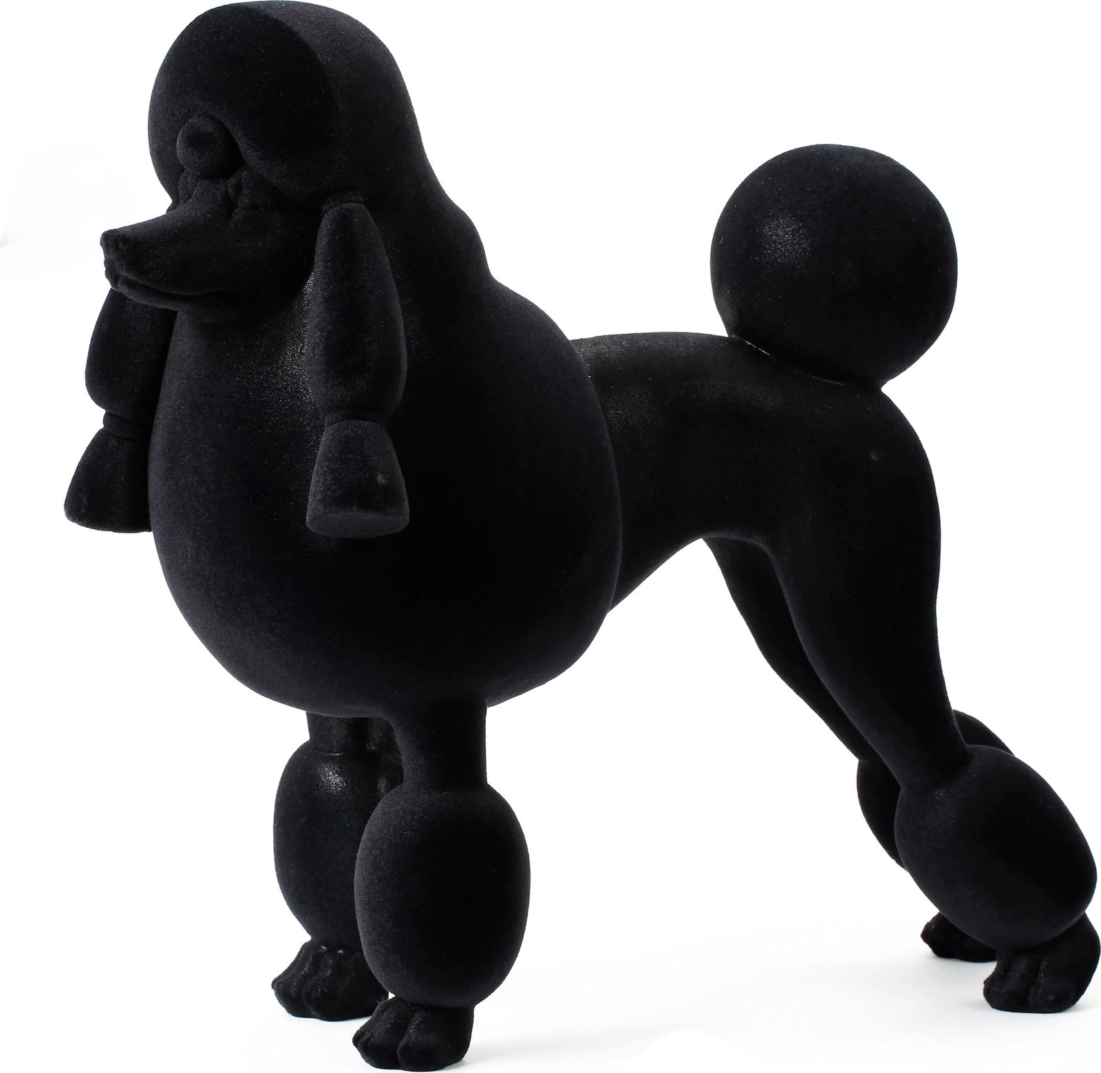 Dekorim qen Liza, polirezina, ngjyrë e zezë, 40x18x37cm