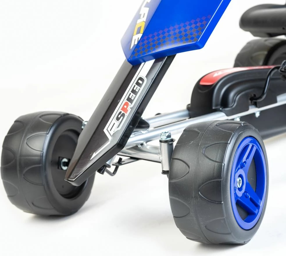 Go-kart me pedale, Baby Mix, Speedy, transmision me zinxhir me përpara/mbrapsht, ulëse e rregullueshme, rrota plastike 30 cm, jeshile