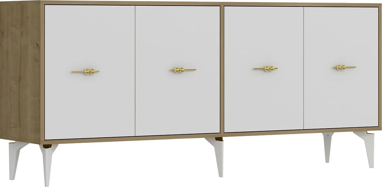 Konsol Skye Decor, ngjyrë lis safir, e bardhë