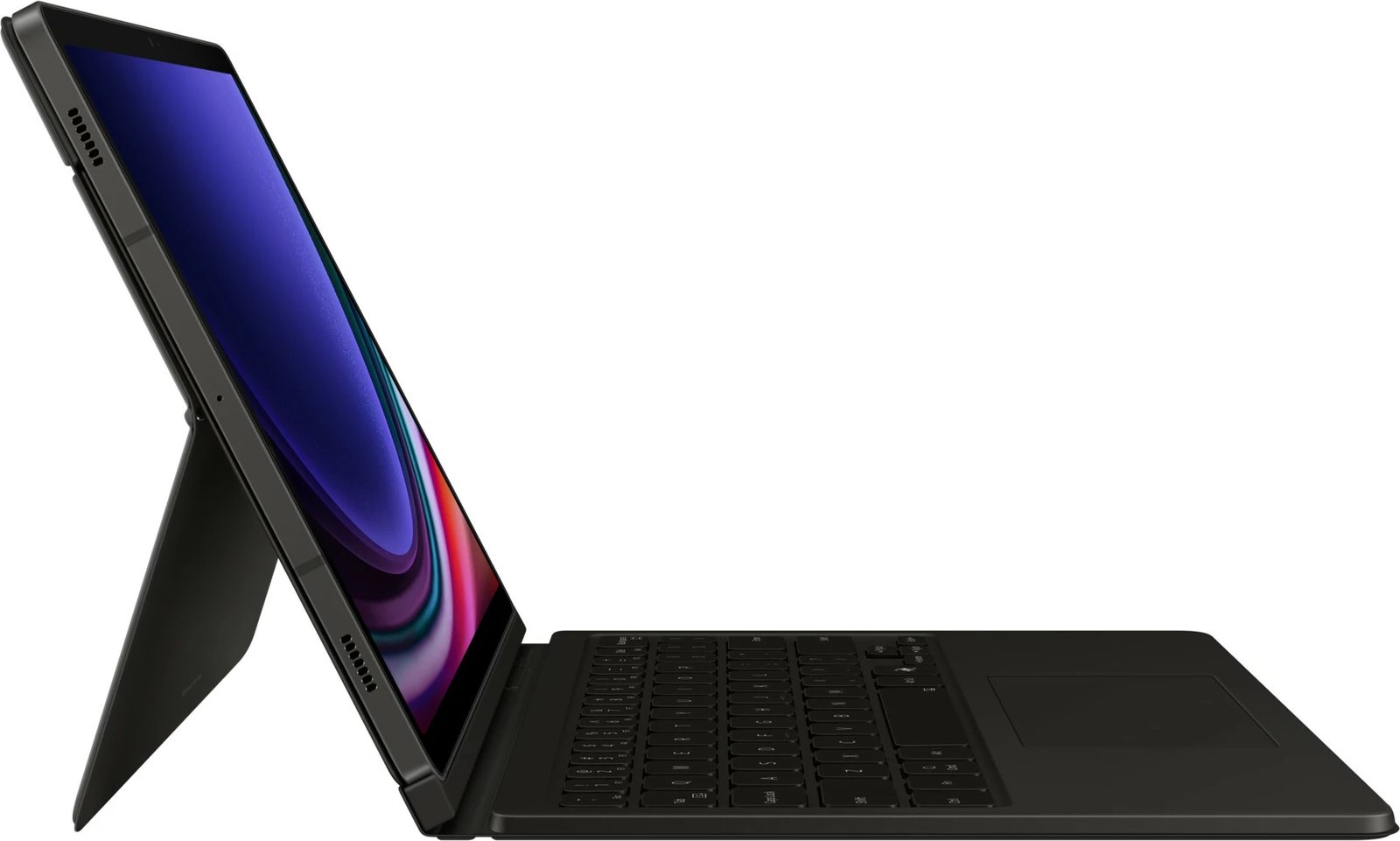 Mbështjellës tastierë Samsung EF-DX725, QWERTZ, Galaxy Tab S9, Galaxy Tab S9 FE, e zezë