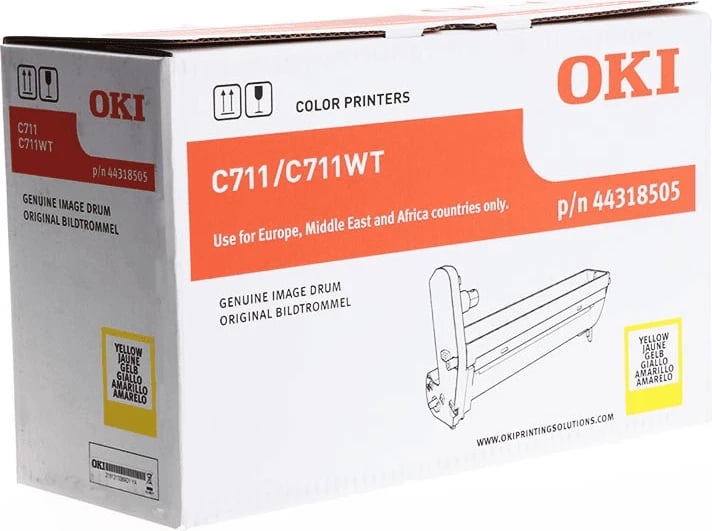 njësi cilindër (drum) printeri, OKI 44318505, rendiment 20000 faqe, e verdhë