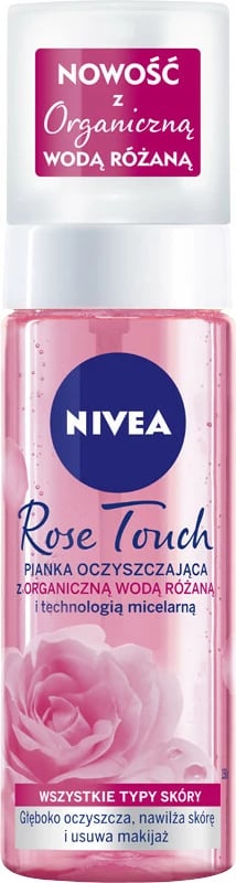 Shkumë pastruese për fytyrë Nivea Rose Touch për femra, 150ml