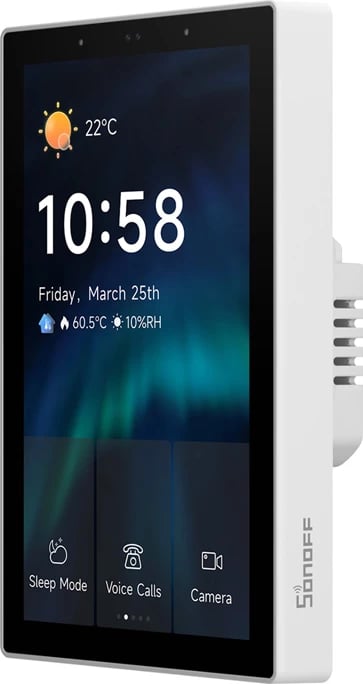 Panel kontrolli i mençur Sonoff NSPanel Pro 120, 4.7" TFT LCD, WiFi/Bluetooth/ZigBee/Matter, Bardhë