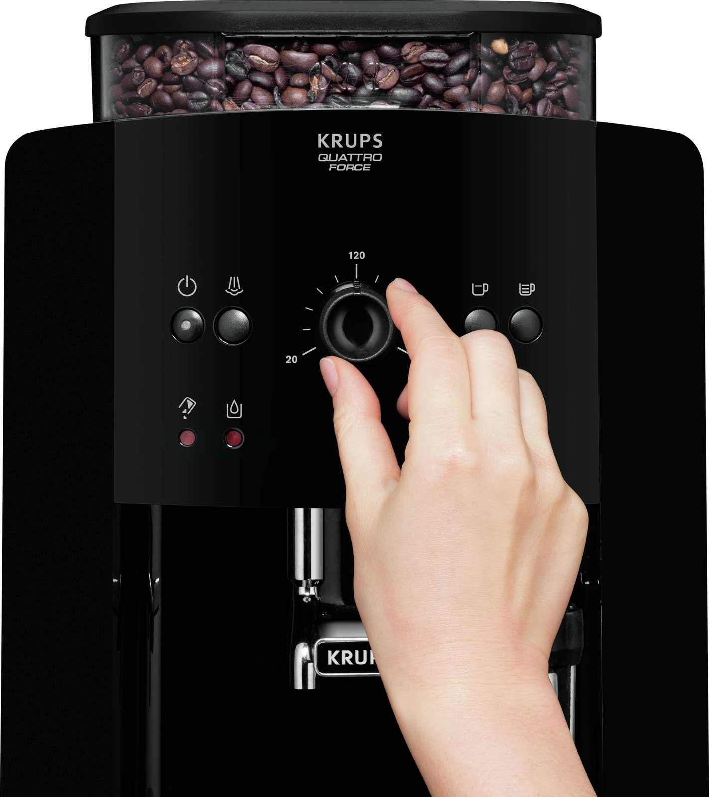 Aparat kafeje Krups Quattro Force, automatik, 260g, i zi