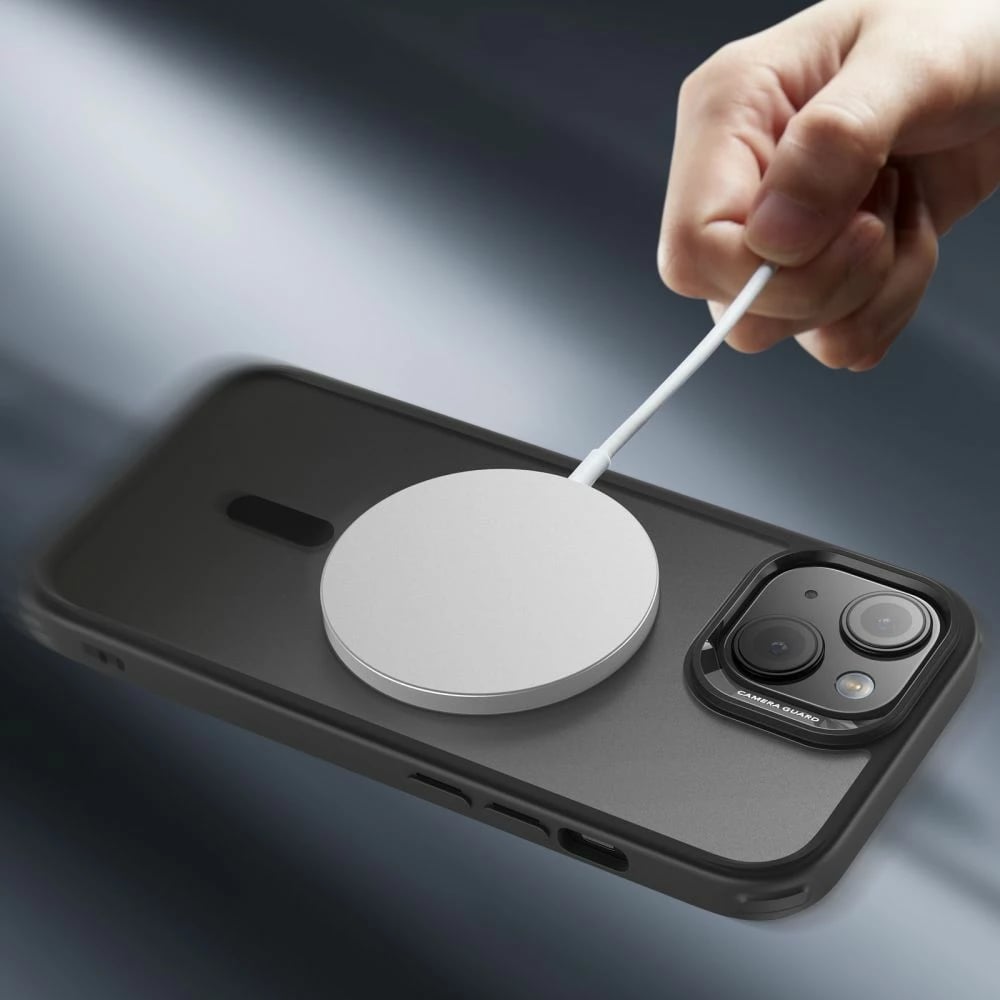 Mbështjellës ESR Classic Hybrid HaloLock për iPhone 15, MagSafe, i zi mat